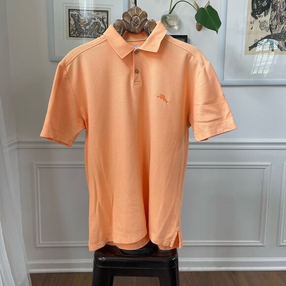 Tommy Bahama Orange Sherbet Polo Golf Shirt L - Picture 2 of 6